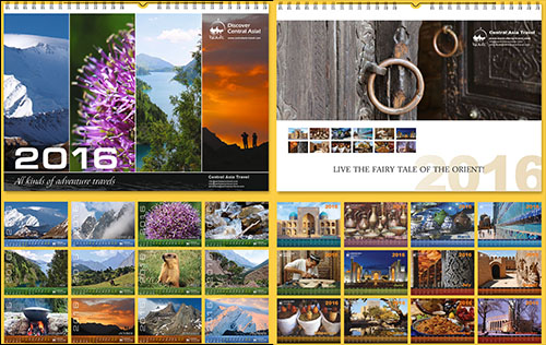Два красивых календаря от туристического агентства calendari-2016