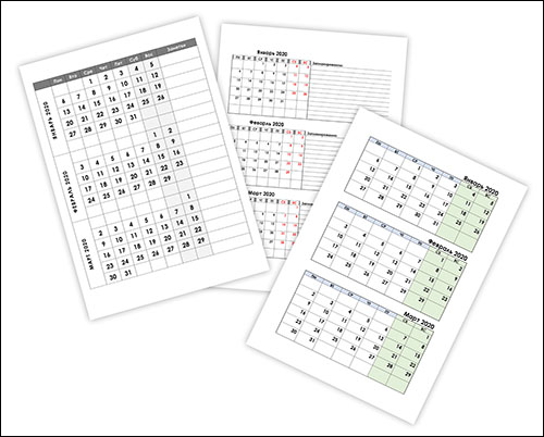2016 Yearly Calendar